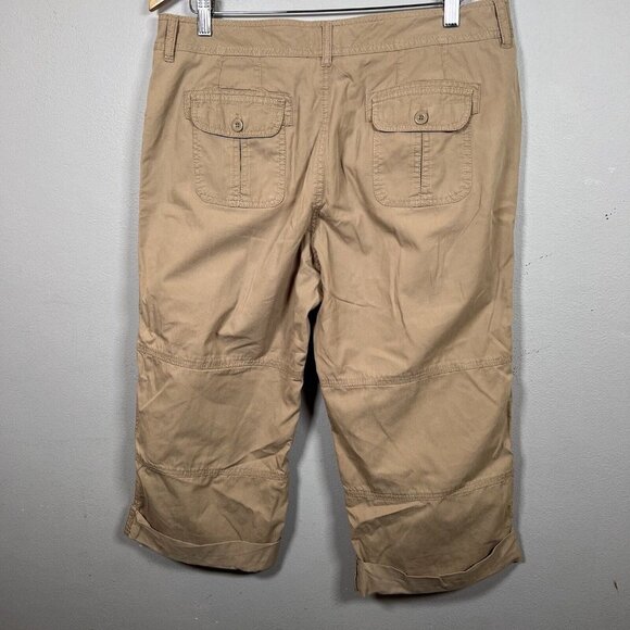 Caribbean Joe Women's Tan Capri Pants Women's Size Petite 14 - Picture 4 of 9